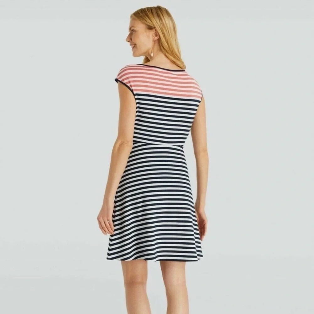 Draper James Stripe Ponte Knit A Line Dress 1X - Picture 2 of 11
